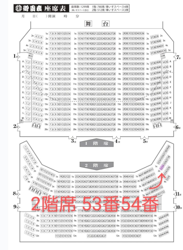 御園座　座席表